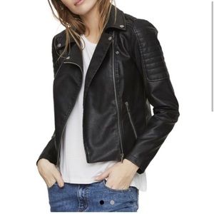 Top shop faux leather biker jacket